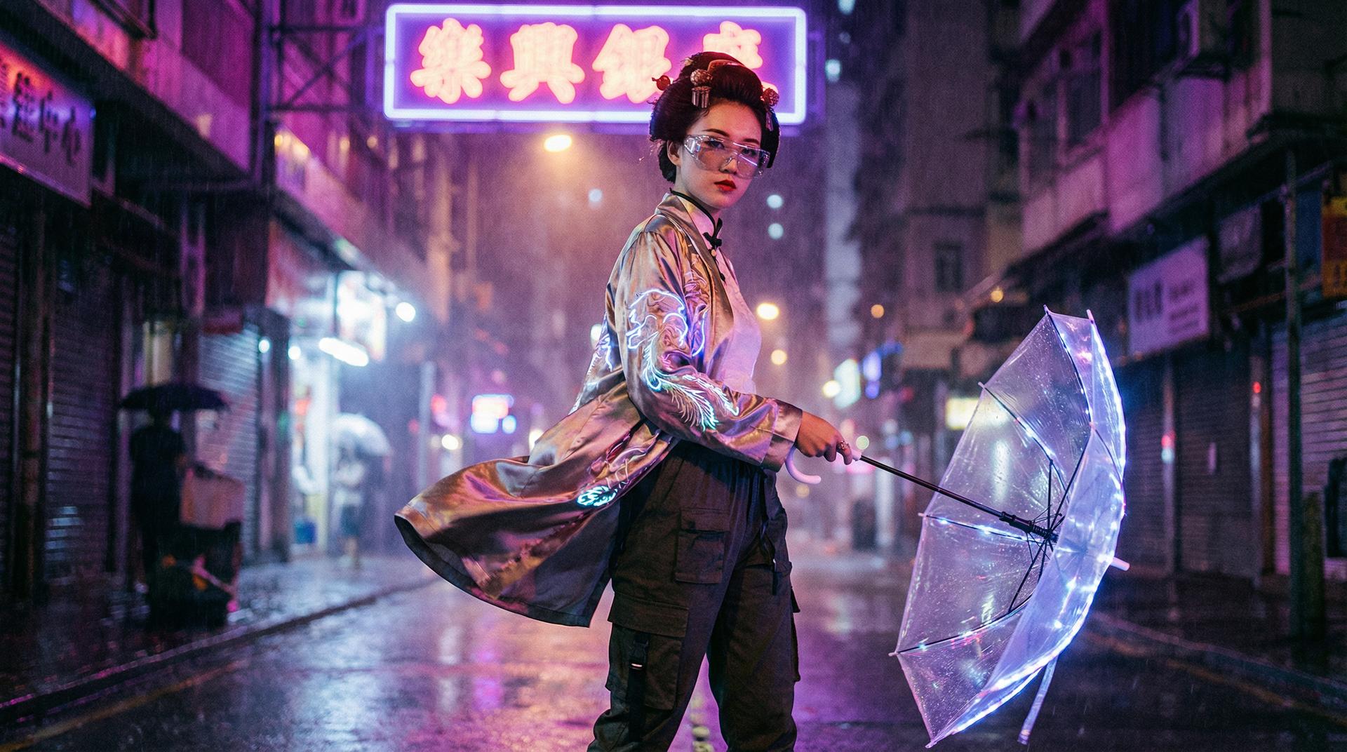 麻豆传媒赛博朋克都市夜景短传媒制作